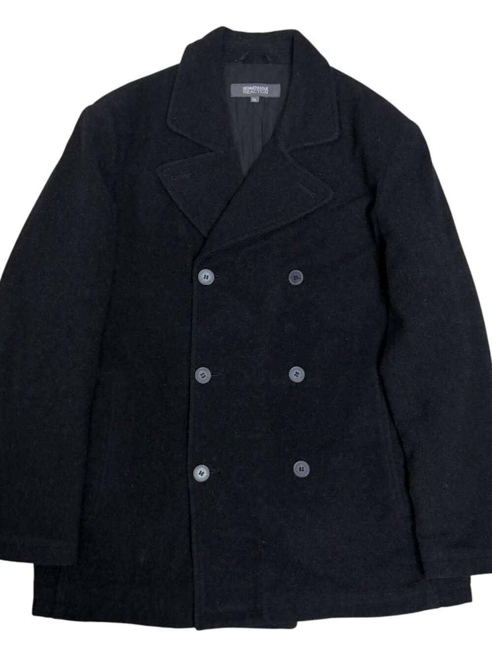 KENNETH COLE REACTION Pea Coat Business Casual Trench Winter Mens XL